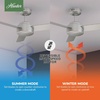 image:imageHunter Presto Indoor Ceiling Fan No Light Modern 44 inch Matte Black  Standard Mount Wall Control 3 Blades For Bedroom Living Room Kitchen 51847Matte Nickel