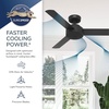 image:imageHunter Presto Indoor Ceiling Fan No Light Modern 44 inch Matte Black  Standard Mount Wall Control 3 Blades For Bedroom Living Room Kitchen 51847Matte White