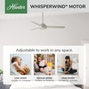 image:imageHunter Presto Indoor Ceiling Fan No Light Modern 44 inch Matte Black  Standard Mount Wall Control 3 Blades For Bedroom Living Room Kitchen 51847Matte Nickel