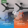 image:imageHunter Presto Indoor Ceiling Fan No Light Modern 44 inch Matte Black  Standard Mount Wall Control 3 Blades For Bedroom Living Room Kitchen 51847Matte Black