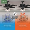 image:imageHunter Promenade Indoor Ceiling Fan Quiet 54 inch Brittany BronzeGloss Black