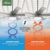 image:imageHunter Sea Point Outdoor or Indoor Ceiling Fan 52 inch Matte Silver  with LED Light and Pull Chain Standard Mount 5 Blades For Living Room Patio Porch Garage 51682Matte Silver