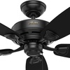 image:imageHunter Sea Wind Outdoor or Indoor Ceiling Fan 48 inch Matte Black  No Light Low Profile Flush Mount 5 Blades For Living Room Patio Porch Garage 53118Black