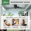image:imageHunter Sea Wind Outdoor or Indoor Ceiling Fan 48 inch Matte Black  No Light Low Profile Flush Mount 5 Blades For Living Room Patio Porch Garage 53118Matte Black