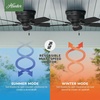 image:imageHunter Sea Wind Outdoor or Indoor Ceiling Fan 48 inch Matte Black  No Light Low Profile Flush Mount 5 Blades For Living Room Patio Porch Garage 53118Matte Black