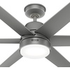 image:imageHunter Skysail Outdoor or Indoor Ceiling Fan Quiet 60 inch Fresh WhiteMatte Silver