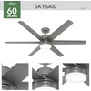 image:imageHunter Skysail Outdoor or Indoor Ceiling Fan Quiet 60 inch Fresh WhiteMatte Silver