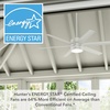 image:imageHunter Solaria Outdoor or Indoor Ceiling Fan Quiet 72 inch Fresh White  with LED Light Standard Mount Wall Control 6 Blades For Patio Porch Garage 51477Fresh White