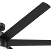 image:imageHunter Solaria Outdoor or Indoor Ceiling Fan Quiet 72 inch Fresh White  with LED Light Standard Mount Wall Control 6 Blades For Patio Porch Garage 51477Matte Black
