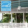 image:imageHunter Solaria Outdoor or Indoor Ceiling Fan Quiet 72 inch Fresh White  with LED Light Standard Mount Wall Control 6 Blades For Patio Porch Garage 51477Fresh White