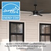 image:imageHunter Solaria Outdoor or Indoor Ceiling Fan Quiet 72 inch Fresh White  with LED Light Standard Mount Wall Control 6 Blades For Patio Porch Garage 51477Matte Black
