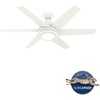 image:imageHunter Sotto Indoor Ceiling Fan Modern Quiet 52 inch Brushed Nickel  with LED Light and Remote Control Standard Mount 6 Blades For Bedroom Living Room Kitchen 50976Fresh White