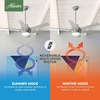 image:imageHunter Sotto Indoor Ceiling Fan Modern Quiet 52 inch Brushed Nickel  with LED Light and Remote Control Standard Mount 6 Blades For Bedroom Living Room Kitchen 50976Brushed Nickel