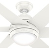 image:imageHunter Sotto Indoor Ceiling Fan Modern Quiet 52 inch Brushed Nickel  with LED Light and Remote Control Standard Mount 6 Blades For Bedroom Living Room Kitchen 50976Fresh White