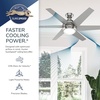 image:imageHunter Sotto Indoor Ceiling Fan Modern Quiet 52 inch Brushed Nickel  with LED Light and Remote Control Standard Mount 6 Blades For Bedroom Living Room Kitchen 50976Fresh White