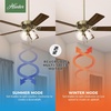 image:imageHunter Studio Series Indoor Ceiling Fan Quiet 52 inch Brushed Nickel  with LED Lights and Pull Chain Standard Mount 5 Blades For Bedroom Living Room Kitchen 53064Antique Brass