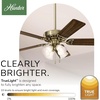 image:imageHunter Studio Series Indoor Ceiling Fan Quiet 52 inch Brushed Nickel  with LED Lights and Pull Chain Standard Mount 5 Blades For Bedroom Living Room Kitchen 53064Antique Brass