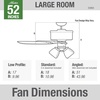 image:imageHunter Studio Series Indoor Ceiling Fan Quiet 52 inch Brushed Nickel  with LED Lights and Pull Chain Standard Mount 5 Blades For Bedroom Living Room Kitchen 53064Antique Brass