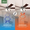 image:imageHunter Studio Series Indoor Ceiling Fan Quiet 52 inch Brushed Nickel  with LED Lights and Pull Chain Standard Mount 5 Blades For Bedroom Living Room Kitchen 53064Brushed Nickel