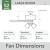 image:imageHunter Studio Series Indoor Ceiling Fan Quiet 52 inch Brushed Nickel  with LED Lights and Pull Chain Standard Mount 5 Blades For Bedroom Living Room Kitchen 53064Brushed Nickel