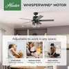 image:imageHunter Techne Indoor Ceiling Fan Smart Quiet 52 inch Matte Black  with LED Lights and Remote Control Standard Mount 5 Blades For Bedroom Living Room Kitchen 52311Matte Black