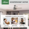 image:imageHunter Techne Indoor Ceiling Fan Smart Quiet 52 inch Matte Black  with LED Lights and Remote Control Standard Mount 5 Blades For Bedroom Living Room Kitchen 52311Matte Silver