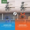 image:imageHunter Techne Indoor Ceiling Fan Smart Quiet 52 inch Matte Black  with LED Lights and Remote Control Standard Mount 5 Blades For Bedroom Living Room Kitchen 52311Matte Silver