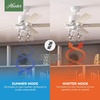 image:imageHunter Techne Indoor Ceiling Fan Smart Quiet 52 inch Matte Black  with LED Lights and Remote Control Standard Mount 5 Blades For Bedroom Living Room Kitchen 52311Matte White