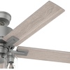 image:imageHunter Techne Indoor Ceiling Fan Smart Quiet 52 inch Matte Black  with LED Lights and Remote Control Standard Mount 5 Blades For Bedroom Living Room Kitchen 52311Matte Silver