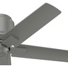 image:imageHunter Terrace Cove Outdoor or Indoor Ceiling Fan 44 inch Matte Silver  No Light Low Profile Mount Pull Chain 5 Blades For Living Room Patio Porch Garage 51582Matte Silver