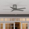 image:imageHunter Terrace Cove Outdoor or Indoor Ceiling Fan 44 inch Matte Silver  No Light Low Profile Mount Pull Chain 5 Blades For Living Room Patio Porch Garage 51582Matte Silver