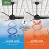 image:imageHunter Trimaran Outdoor or Indoor Ceiling Fan 52 inch Fresh White  No Light Standard Mount Wall Control 3 Blades For Living Room Patio Porch Garage 59610Matte Black