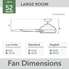 image:imageHunter Trimaran Outdoor or Indoor Ceiling Fan 52 inch Fresh White  No Light Standard Mount Wall Control 3 Blades For Living Room Patio Porch Garage 59610Matte Black