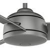image:imageHunter Trimaran Outdoor or Indoor Ceiling Fan 52 inch Fresh White  No Light Standard Mount Wall Control 3 Blades For Living Room Patio Porch Garage 59610Matte Silver