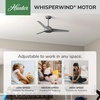 image:imageHunter Trimaran Outdoor or Indoor Ceiling Fan 52 inch Fresh White  No Light Standard Mount Wall Control 3 Blades For Living Room Patio Porch Garage 59610Matte Silver