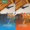 image:imageHunter Trimaran Outdoor or Indoor Ceiling Fan 52 inch Fresh White  No Light Standard Mount Wall Control 3 Blades For Living Room Patio Porch Garage 59610Premier Bronze
