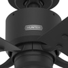 image:imageHunter Windbound Outdoor or Indoor Ceiling Fan 52 inch Matte Black  No Light Standard Mount Pull Chain 5 Blades For Living Room Patio Porch Garage 51459Matte Black