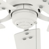 image:imageHunter Windbound Outdoor or Indoor Ceiling Fan 52 inch Matte Black  No Light Standard Mount Pull Chain 5 Blades For Living Room Patio Porch Garage 51459Matte White