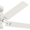 image:imageHunter Windbound Outdoor or Indoor Ceiling Fan 52 inch Matte Black  No Light Standard Mount Pull Chain 5 Blades For Living Room Patio Porch Garage 51459Matte White