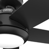 image:imageHunter Zayden Indoor Ceiling Fan Standard Mount 52 inch Matte Silver  with LED Light and Remote Control Quiet 5 Blades For Bedroom Living Room Kitchen 51696Matte Black