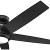 image:imageHunter Zayden Indoor Ceiling Fan Standard Mount 52 inch Matte Silver  with LED Light and Remote Control Quiet 5 Blades For Bedroom Living Room Kitchen 51696Matte Black