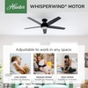 image:imageHunter Zayden Indoor Ceiling Fan Standard Mount 52 inch Matte Silver  with LED Light and Remote Control Quiet 5 Blades For Bedroom Living Room Kitchen 51696Matte Black