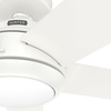 image:imageHunter Zayden Indoor Ceiling Fan Standard Mount 52 inch Matte Silver  with LED Light and Remote Control Quiet 5 Blades For Bedroom Living Room Kitchen 51696Fresh White
