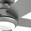 image:imageHunter Zayden Indoor Ceiling Fan Standard Mount 52 inch Matte Silver  with LED Light and Remote Control Quiet 5 Blades For Bedroom Living Room Kitchen 51696Matte Silver