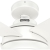 image:imageHunter Zayden Indoor Ceiling Fan Standard Mount 52 inch Matte Silver  with LED Light and Remote Control Quiet 5 Blades For Bedroom Living Room Kitchen 51696Fresh White