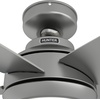 image:imageHunter Zayden Indoor Ceiling Fan Standard Mount 52 inch Matte Silver  with LED Light and Remote Control Quiet 5 Blades For Bedroom Living Room Kitchen 51696Matte Silver