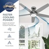 image:imageHunter Zayden Indoor Ceiling Fan Standard Mount 52 inch Matte Silver  with LED Light and Remote Control Quiet 5 Blades For Bedroom Living Room Kitchen 51696Fresh White