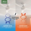 image:imageHunter Zayden Indoor Ceiling Fan Standard Mount 52 inch Matte Silver  with LED Light and Remote Control Quiet 5 Blades For Bedroom Living Room Kitchen 51696Fresh White