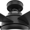 image:imageHunter Zayden Indoor Ceiling Fan Standard Mount 52 inch Matte Silver  with LED Light and Remote Control Quiet 5 Blades For Bedroom Living Room Kitchen 51696Matte Black