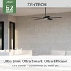 image:imageHunter ZenTech 44 Inch Smart Ceiling Fan with LED Light for Bedroom IndoorOutdoor Damp Rated 5Blade Fresh White WiFi Enabled Compatible with Alexa Google amp AppleMatte Black